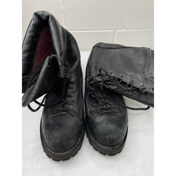 Matterhorn Men's Black Leather Waterproof Vibram Sole Steel Toed Work Boots Sz 9 - Picture 4 of 6